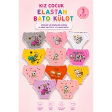 Alıç Tutku Kız Çocuk Külot Elastan Arka Yüzü Baskılı Bato Külot(Tutku Yetkili Satıcısı) - 3 Adet