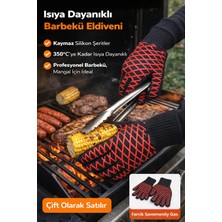Binbirreyon Kaymaz Isıya Dayanıklı Barbekü Eldiveni Mangal Eldiveni 350DERECE Bir Çift AF087