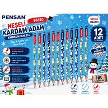 Danacı Kırtasiye Pensan 96120 Kardan Adam Desenli Hb Kurşun Kalem Yazı ve Çizim Kalemi Okul Kırtasiye 12 Adet