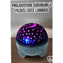 Brf Store Sepetium Yıldız Yansıtmalı Projeksiyon Gece Lambası Şarjlı Taşınabilir