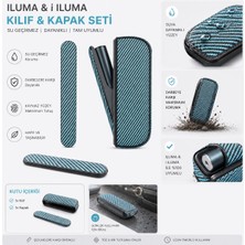Zigver Iqos Kılıf Illuma Uyumlu Kapaklı  Desenli Mavi (Terrea ile Çalışan Cihaza Uygundur)