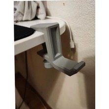 Brf Store Sepetium Ayarlanabilir Sıkıştırmalı Masaüstü Kulaklık Tutucu Stand (Gri)