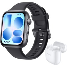 Huawei Watch Fit 5 Siyah + Freebuds Se 2 Beyaz Kulaklık Hediyeli