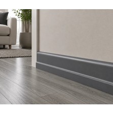 İnan Yapı Laminant Parke Süpürgelik S Model 8 cm Antrasit 227