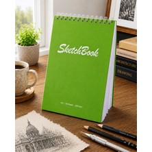 A5 Sert Kapaklı Eskiz Defteri 200 Gr. 30 Yaprak (60 Sayfa) 14,8 x 21 cm Sketchbook