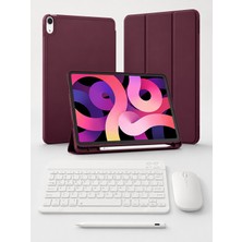Five-E Apple iPad 11. Nesil (A16) 11 Inc (2025) Slatepro Yatay Standlı Türkçe Klavye Mouse Kalem ve Kılıf Seti A3354 A3355