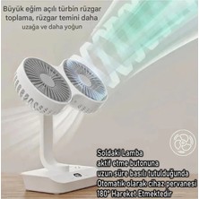 Akıllı Bayi Masaüstü Dijital Ekranlı Çift Fanlı LED Işıklı Soğutucu Fan Ev Ofis Şarjlı Vantilatör