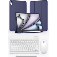 Five-E Apple iPad Air 4 & Air 5 10.9 Inc Slatepro Yatay Standlı Türkçe Klavye Mouse Kalem ve Kılıf Seti A2588 A2316