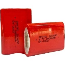 sbodurhome Sertec 103450 Li-Ion 3.7V 1800MAH Prizmatik Şarjlı Pil