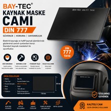 Baytec Bay-Tec Kaynak Maske Camı Dın 777 | 110X80 mm Siyah Kaynak Koruma Camı 12 Adet