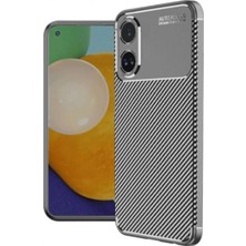 Eco Port Oppo A60 Kılıf Auto Focus Karbon Kapak - Gri