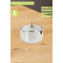 Jet's Home Tekli Baharat Saklama Kabı Kapaklı Baharatlık Paslanmaz Çelik 8 cm