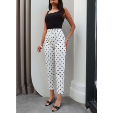 Esra Helvacı Eh Collection Puantiye Desen Havuç Pantolon