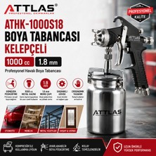 Attlas ATHK-1000S18 Kelepçeli Havalı Boya Tabancası 1000 cc 1.8 mm | Profesyonel Sprey Boya Tabancası