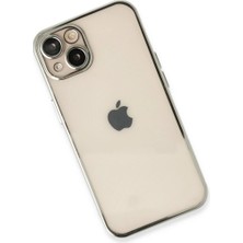 Eco Port Apple Iphone 14 Kılıf Razer Lensli Silikon - Gümüş