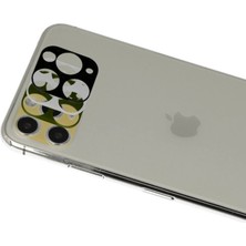 Eco Port Apple Iphone 11 Pro Max Rainbow Kamera Lens Koruma Cam - Gold