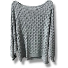 Kadın Merserize Triko Bluz Oversize Standart Beden 38-52 Uyumlu Salaş