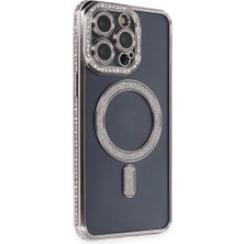 Eco Port Apple Iphone 14 Pro Kılıf Joke Simli Magneticsafe Kılıf - Gri