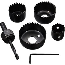 MiraLive 6 Parça Buat Açma Panç Seti 32-38-44-54MM & 3/8 Hex Anahtar Metal Ahşap Plastik Delik Açma