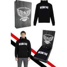 Beşiktaş Erkek Kapüşonlu Sweatshırt Lazer Kutu Hediyeli