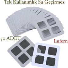 Lufern 50 Adet Banyo Gider Süzgeci Sineklik Tamir Kiti Kıl Tüy Kapatıcı Pislik Tutucu Kendinden Yapışkanlı
