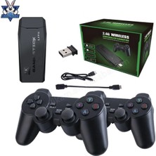 sbodurhome Kablosuz Retro Oyun Çubuğu ile 3500 Klasik Oyun Içeren 4K Uyumlu Çift Kollu Oyun Konsolu