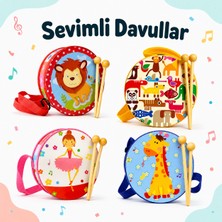 Circle Toys Sevimli Desenli Çocuk Davulu – Askılı ve Bagetli 15 cm - 1 Adet