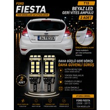 Duolight Ford Fiesta (2008-2017) Uyumlu T15 W16W Beyaz LED Geri Vites Ampulü Canbus 2 Adet