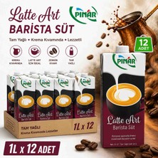 Pınar Barista Art Sütü 1lt x 12 Adet