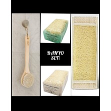 Madame Naturel %100 Doğal Banyo Seti(At Kılı Sırt Fırçası+Tutacaklı Kabak Lif+ Lavanta ve Okyanus Özlü Güzellik Sabunu)
