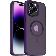 Yesido iPhone 15 Pro ile Uyumlu PC06 Tower Magneticsafe Kapak - Derin Mor
