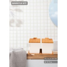 Jet's Home 2’li Bambu Renk Baharatlık Seti Plastik Kaşıklı Baharatlık Bpa Free