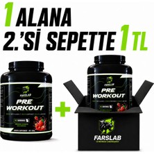 FarsLab Pre Workout 300 g Çilek Aromalı 43 Servis – 200 mg Kafein