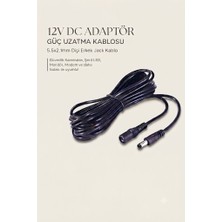 1 Metre 12V Dc Adaptör Güç Uzatma Kablosu 5.5x2.1 mm Dişi Erkek Jack Cctv Kamera Şerit LED Modem Ara Kablosu