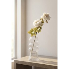 Acar Eterna Bloom Iki Kafalı Yapay Tek Dal Şakayık Beyaz - 60 cm