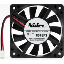 Utkan Elektronik Nidec 50X50X10MM 12V 0.05A  2 Kablo Rulmanlı Fan