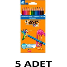 Bic 5 Adet Tropicolors Kuru Boya Kalemi 12 Renk