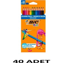 Bic 40 Adet Tropicolors Kuru Boya Kalemi 12 Renk