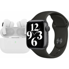 İlkyaz Fashion Suya Dayanıklı Akıllı Saat ve Bluetooth Kulaklık Seti - Siyah Renk, Nabız ve Uyku Takibi Özel