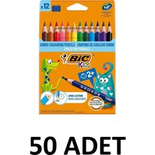 Bic 50 Adet Evolution Jumbo Üçgen Boya Kalemi 12`li