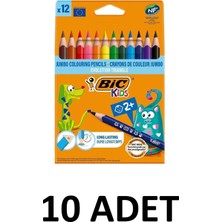 Bic 10 Adet Evolution Jumbo Üçgen Boya Kalemi 12`li