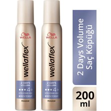 TeknoKapsül Wella Wellaflex 2 Days Volume 2 Gün Boyunca Hacim Veren Saç Köpüğü Extra Strong Hold 200 ml - 4/5 Hold 2x