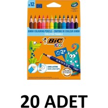 Bic 20 Adet Evolution Jumbo Üçgen Boya Kalemi 12`li