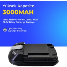 Ümit Maker Tefal Xforce Flex 8.60 3000 Mah 22,2V Dikey Süpürge Batarya