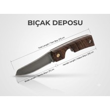 Bıçak Deposu Şaksefenes El Yapımı Çakı Ahşap Kabza Avcı Kamp Bıçağı