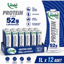 Pınar Yüksek Proteinli Laktozsuz Süt 1lt x 12 Adet