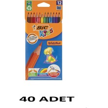 Bic 40 Adet Evolution Kuru Boya 12`li