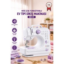 Torima Mini Dikiş Makinesi 12 Desenli Pedallı Ev Tipi DM01 Beyaz
