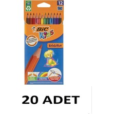 Bic 20 Adet Evolution Kuru Boya 12`li