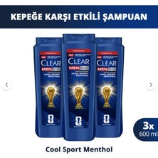 Clear Men Cool Sport Menthol 600 ml X3 Kepeğe Karşı Etkili Şampuan Erkekler Için Özel Formül